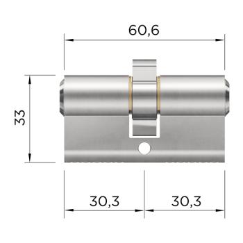 Preview: WINKHAUS keyTec AZ Profil-Doppelzylinder Seitenansicht